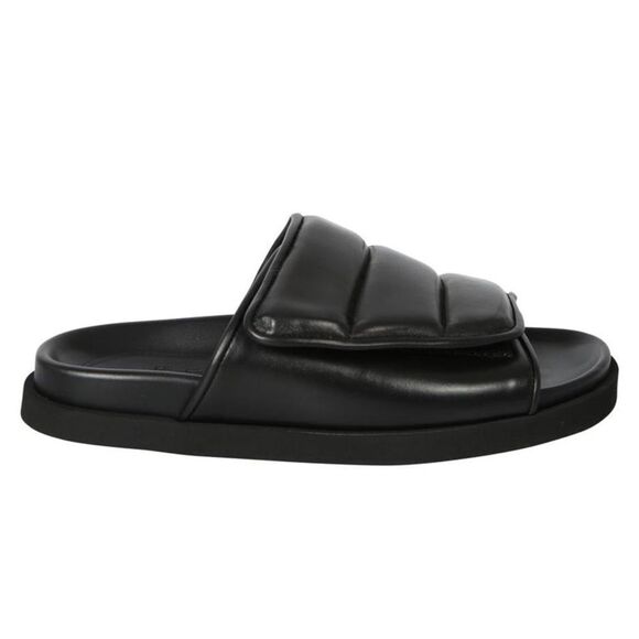 NWOT GIA BORGHINI Black Padded-Strap Open-Toe Sandals - Picture 2 of 5